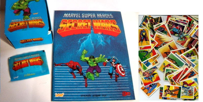 1984 LEAF MARVEL SUPER HEROES SECRET WARS STICKER ALBUM 